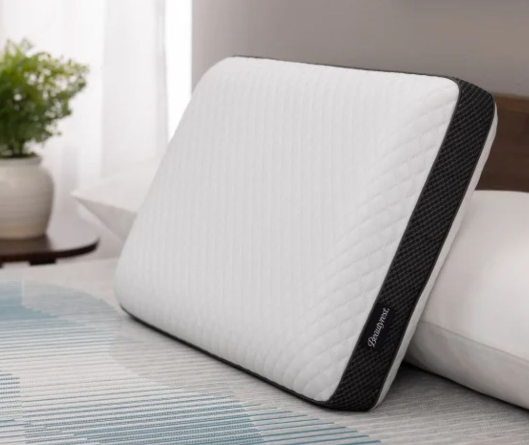 Beautyrest DualCool Carbon Fiber Memory Foam Pillow with AquaCool Technology