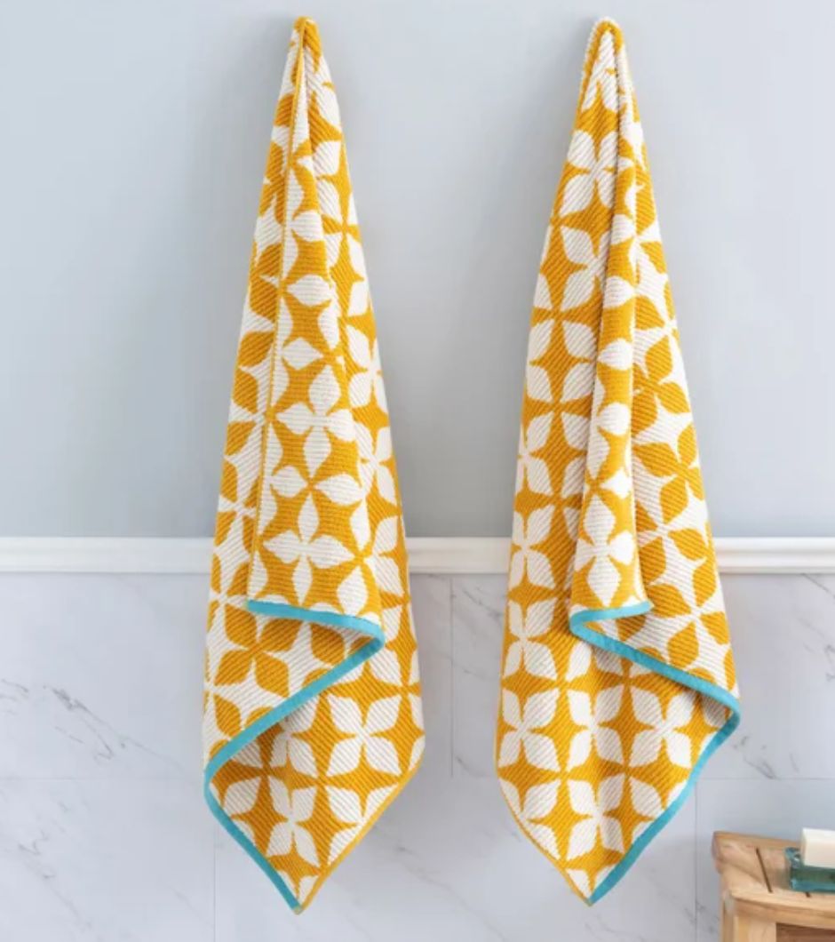 WelHome Jacquard Bath Towels, 2-pack