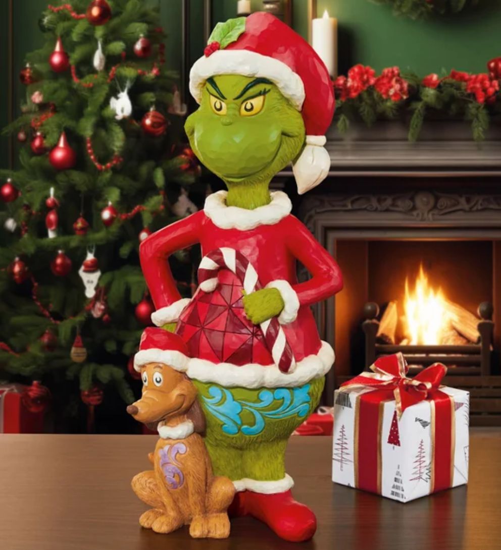 20&quot; Holiday Grinch and Max Statue by Jim Shore
