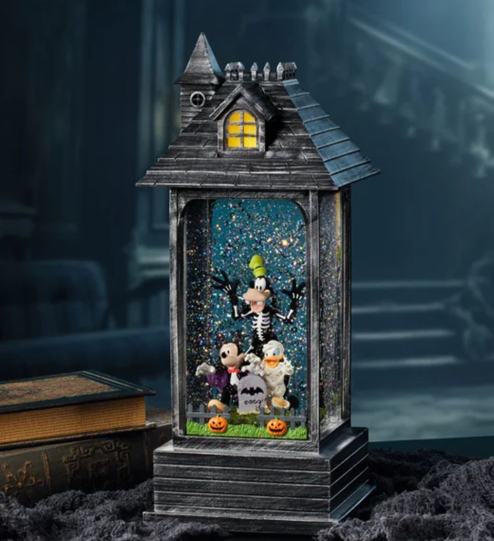 Halloween Swirling Glitter Lantern w/ Lights &amp; Music