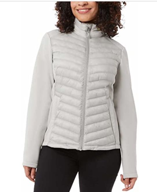 32 Degrees Womens Mixed Media Jacket Grey