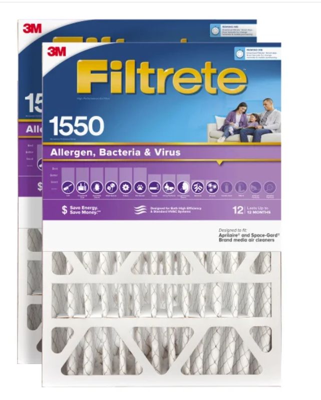 SINGLE 3M Ultra Allergen Reduction Deep Pleat 4" Filter - RETAIL - $21.49