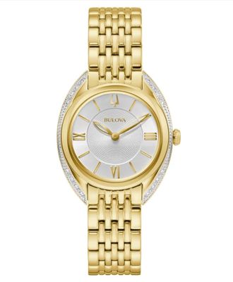 Bulova Classic Diamond Stainless Steel Quartz Ladies Watch