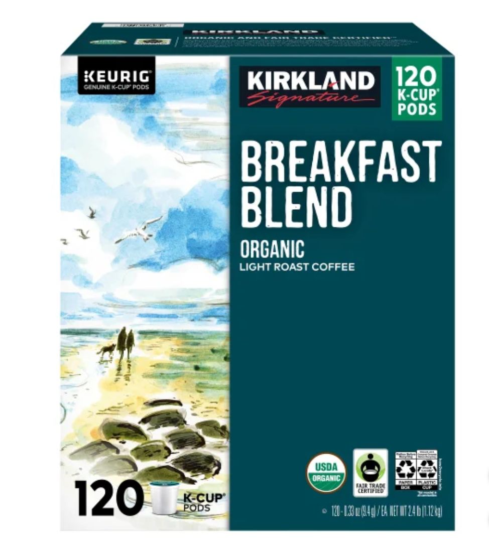 Kirkland Breakfast Blend K-Cup Pod, 120-count