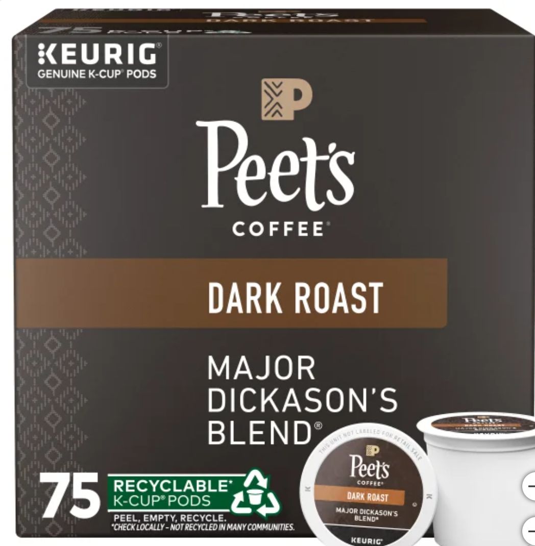 Peet&#39;s Major Dickason&#39;s Blend K-Cup Pod, 75-count