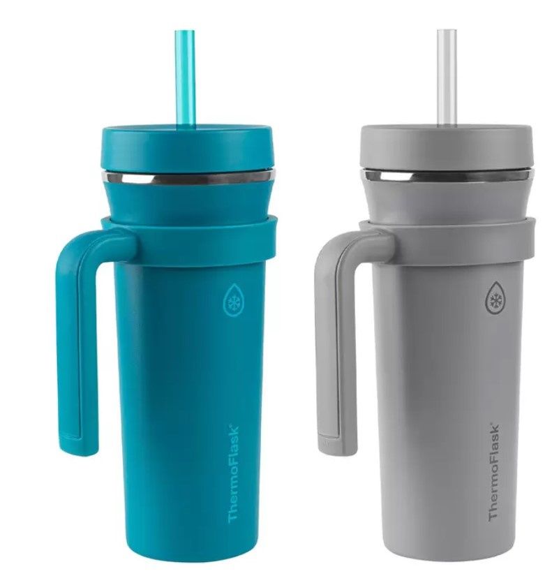 THERMOFLASK 32OZ 2PK Insulated Straw Tumbler