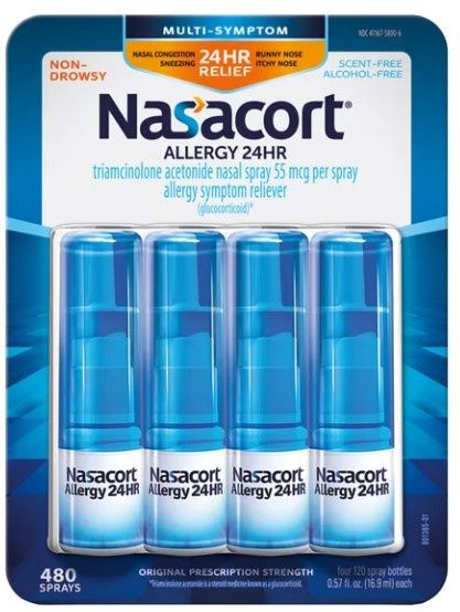 Nasacort Allergy 24 HR, 480 Metered Sprays 3 pk. Retail-$ 34.99-$