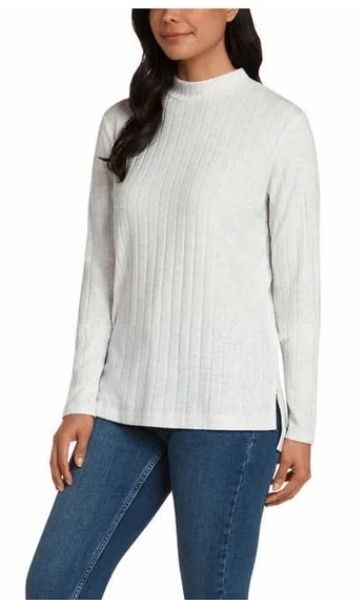 Matty M Ladies&#39; Mock Neck Ribbed Tunic