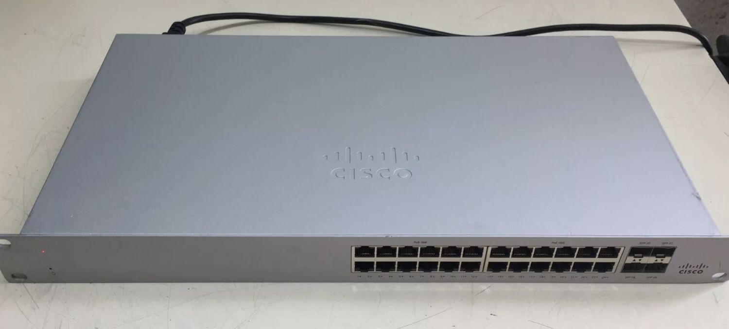Cisco Meraki MS 120-24P-HW 24-Port Gigabit Cloud Managed PoE Switch