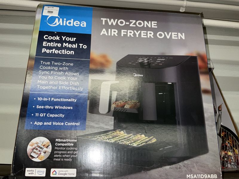 Open Box Midea Two-Zone Air Fryer Oven MSA11D9ABB