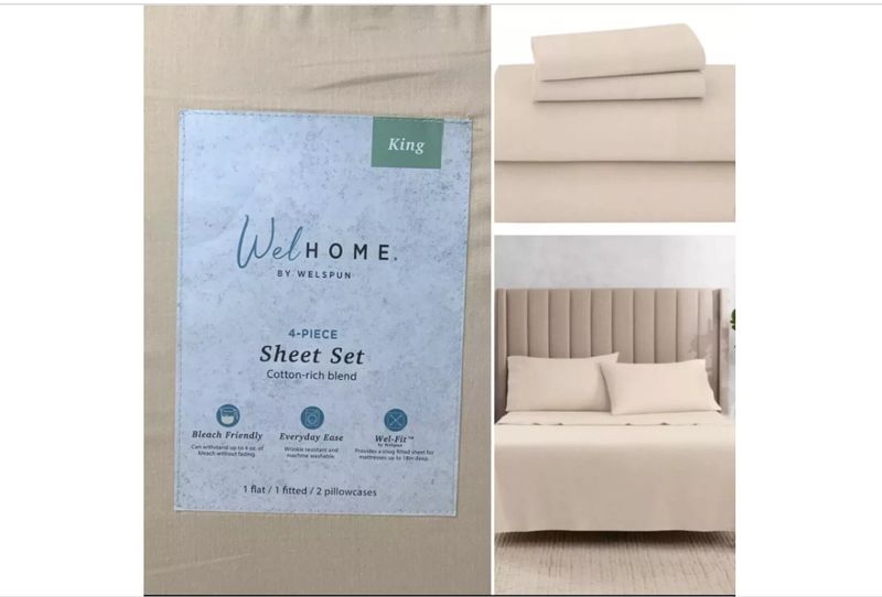 WELHOME 4PC SHEETS KING
