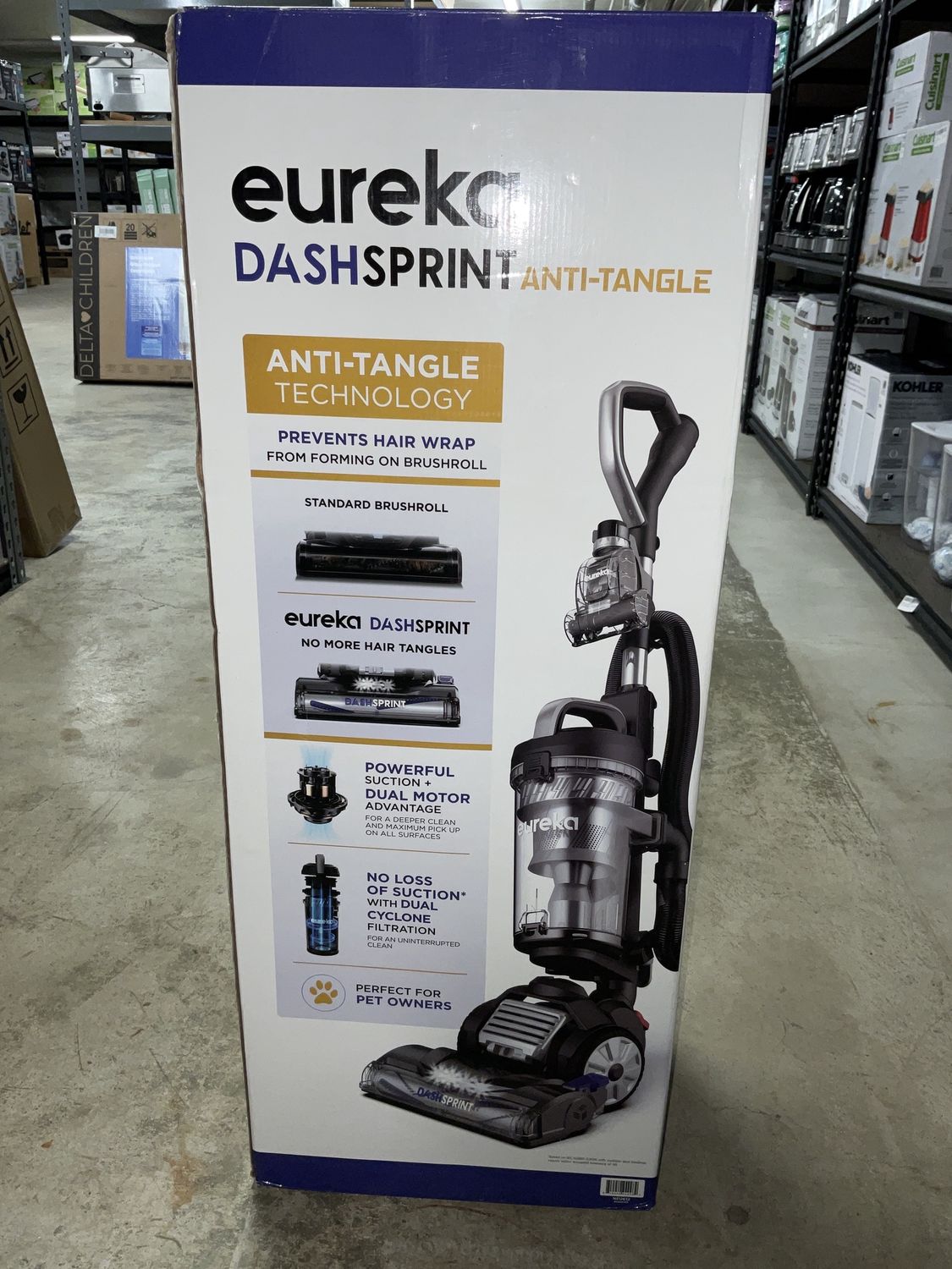 EUREKA DashSPrint Anti-Tangle Upright Vacuum with Headlights+