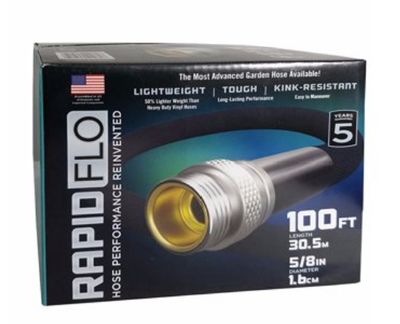 Rapid Flo Light Weight Tough Kink-Resistant Garden Hose 5/8 in  100 Ft. A-Retail-$ 49.99