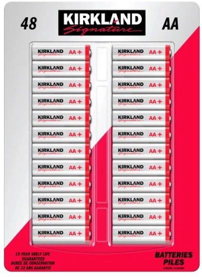 Kirkland AA Batteries- Retail-$ 15.99