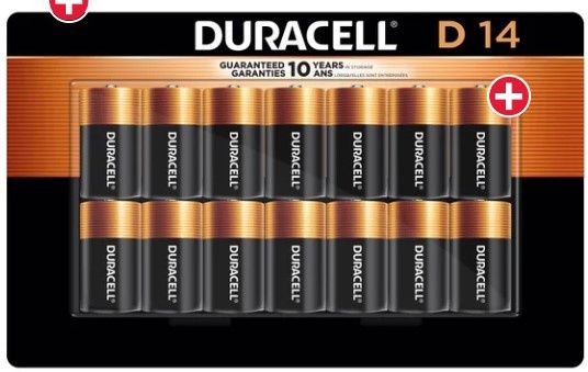 DURACELL D 14pk-Retail-$ 29.98