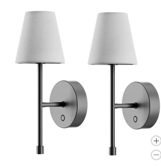 Globe Electric Wireless Rechargeable LED Integrated Wall Sconce 2-pack - Retail $33.99