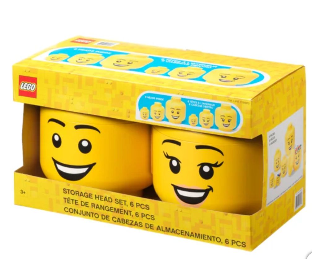 LEGO Storage Head Set, 6-pieces