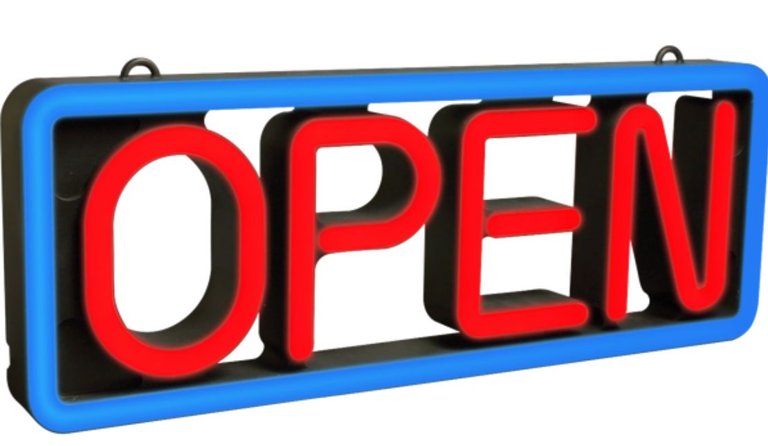 Pro-Lite LED Open Sign, Multicolor, 22&quot;L x 8.25&quot;H