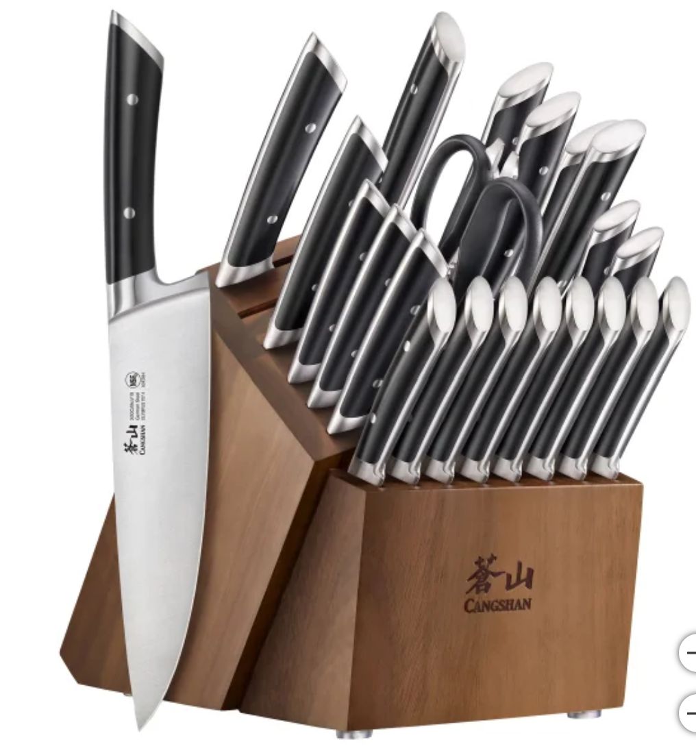Cangshan Olympus Series German Steel Forged 23-piece Knife Block Set