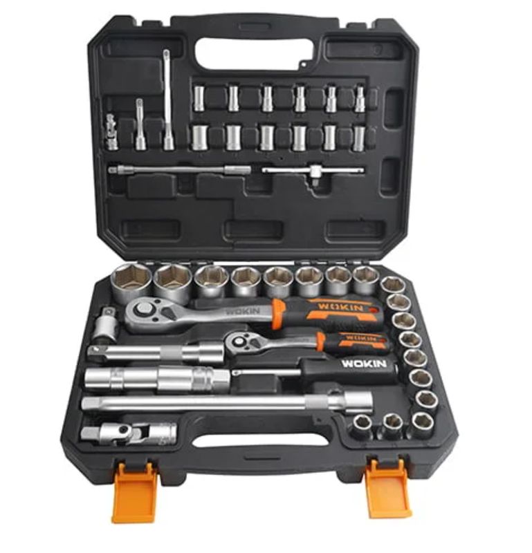 45PCS 1/4″ &amp; 1/2″ DRIVE SOCKET SET (INDUSTRIAL)