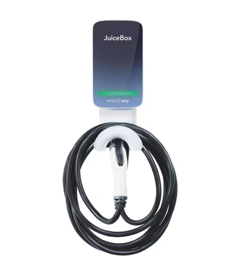 Enel x JuiceBox 40 Amp Hardwired Electric Vehicle EV Charging Station