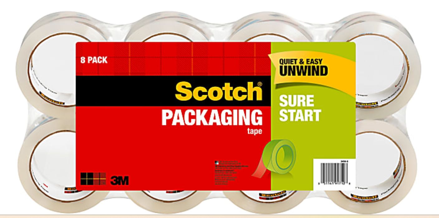 Scotch Heavy Duty Packaging Tape 8 pk