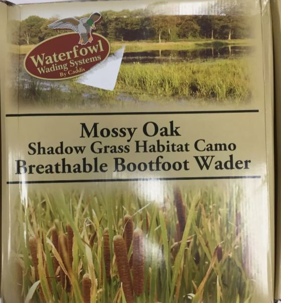 Caddis Mossy Oak Shadow Grass Habitat Camo Breathable Bootfoot Wader Size 9