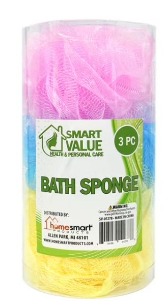 Smart Value 3 pc Bath Sponge