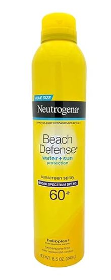 Neutrogena Beach Defense Sunscreen Spray SPF 60+, 8.5 oz, 2-pack - Retail $17.99