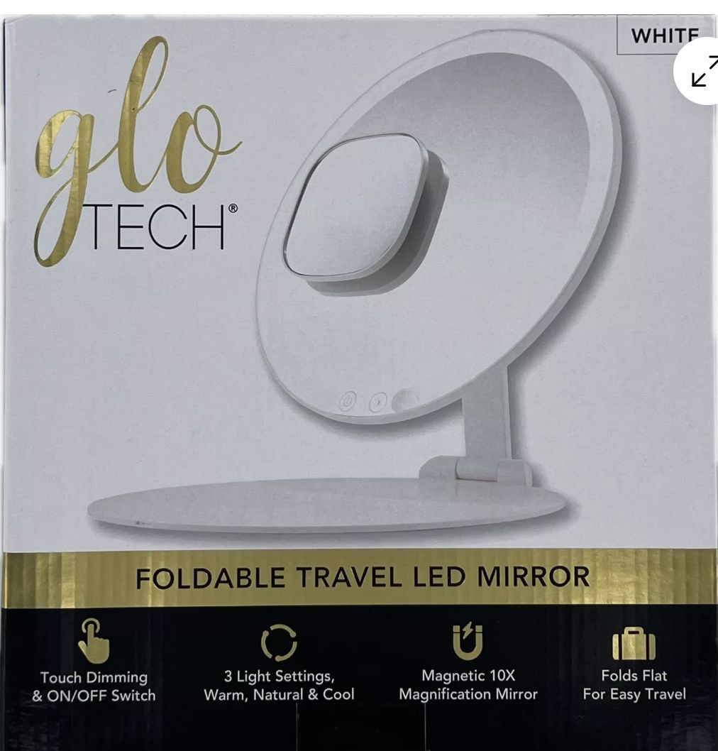 Glo TECH Travel Mirror-Retail-$ 19.95