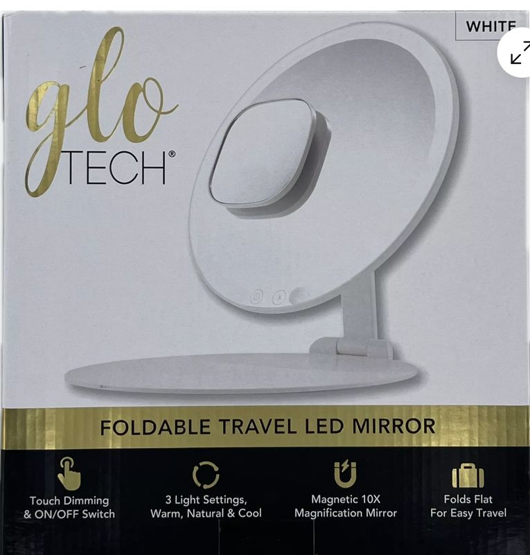 Glo TECH Travel Mirror-Retail-$19.95
