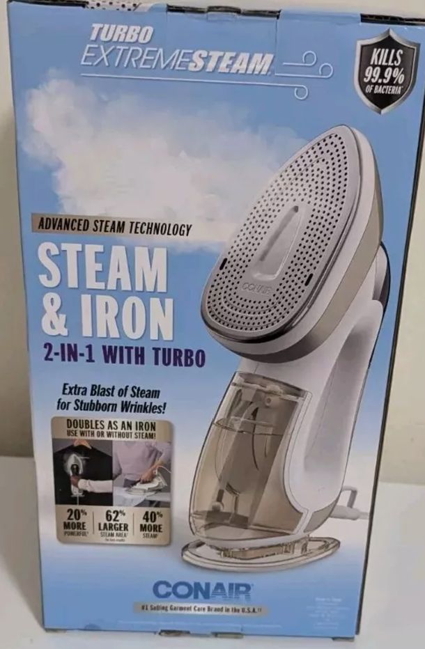 Conair Handheld 2-in-1 Turbo Extreme Garment Steamer and Iron