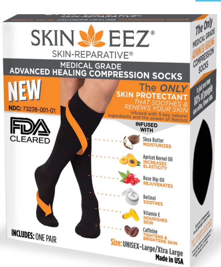 Skineez Medical Grade Advanced Healing Compression Socks Small/medium -Retail-$ 29.99