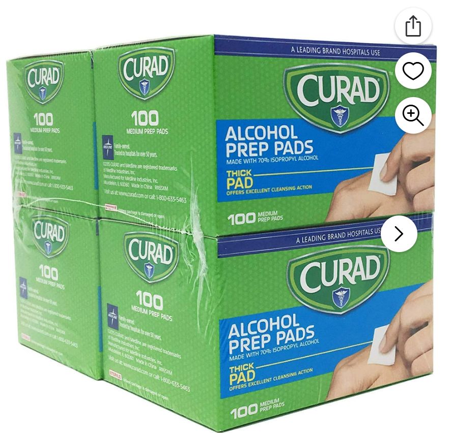 Curad Alchohol Prep Pads 200 ct.