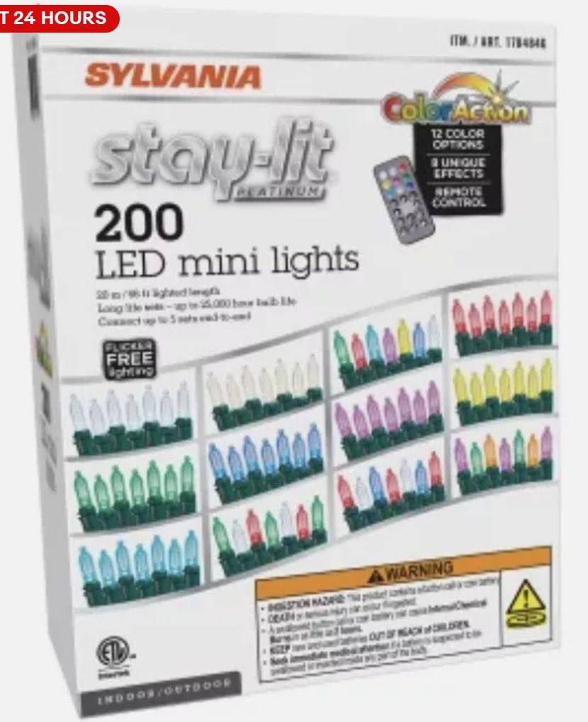 Sylvania Stay-Lit 200 led Mini Lights