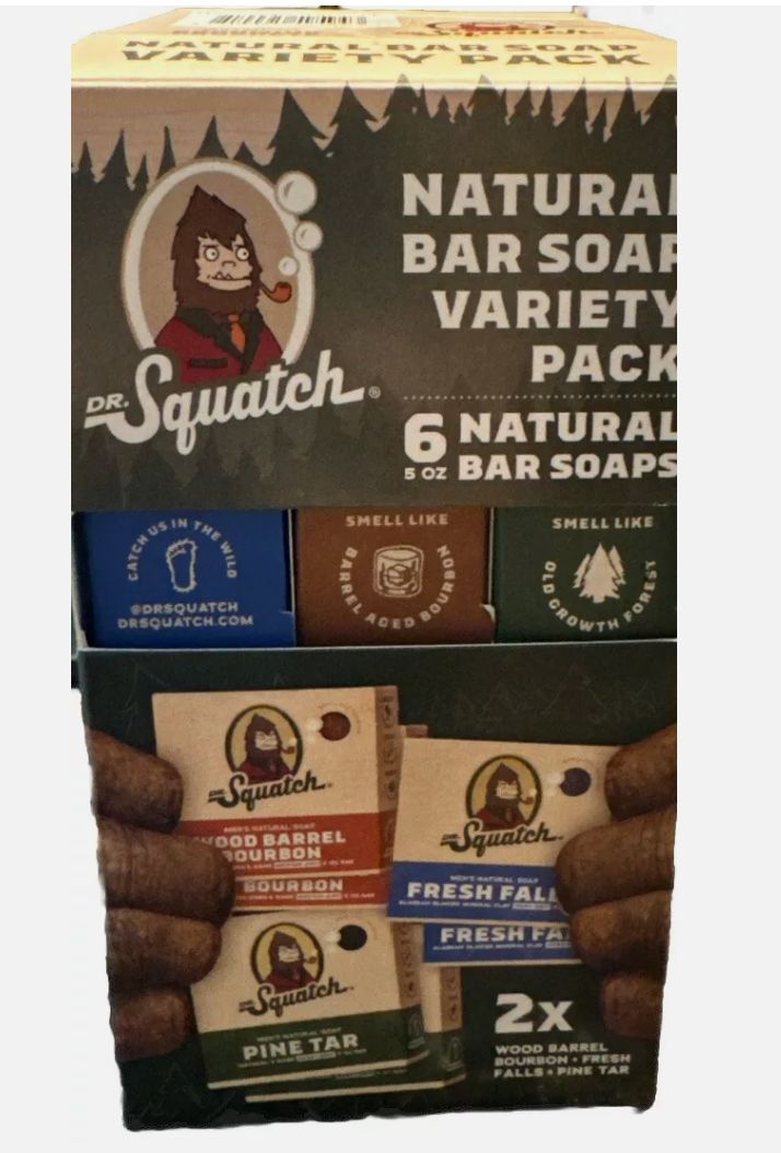 Dr. Squatch Natural Bar Soap 6pk-Retail-$27.99