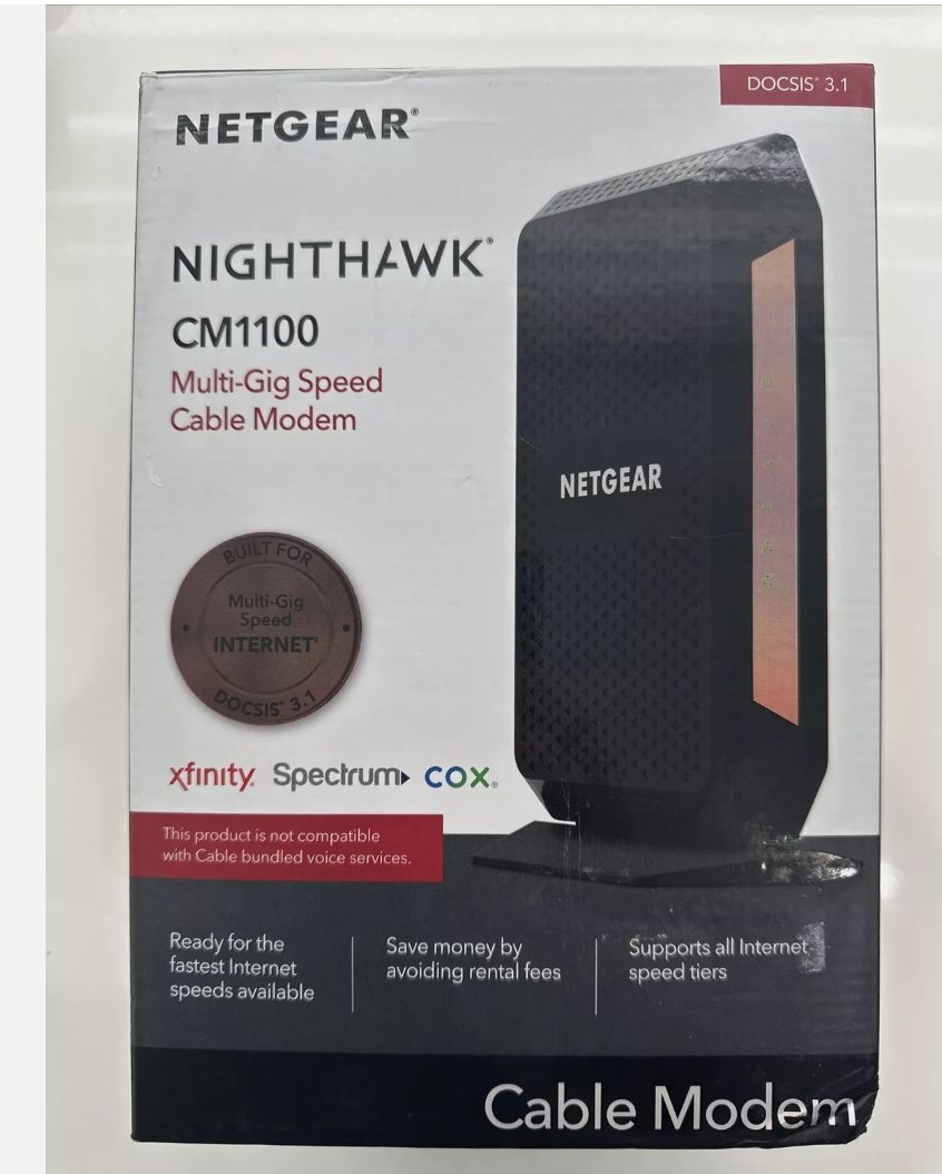 Nighthawk by Netgear CM1100 Multi-Gig Speed Modem