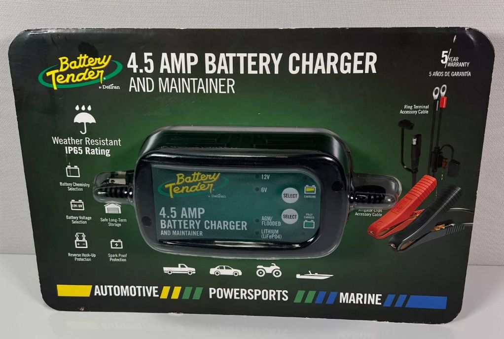 Battery Tendern 4.5-Amp Car Battery Charger &amp; Maintainer
