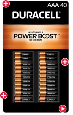DURACELL+ AAA 40PK-Retail-$ 20.99