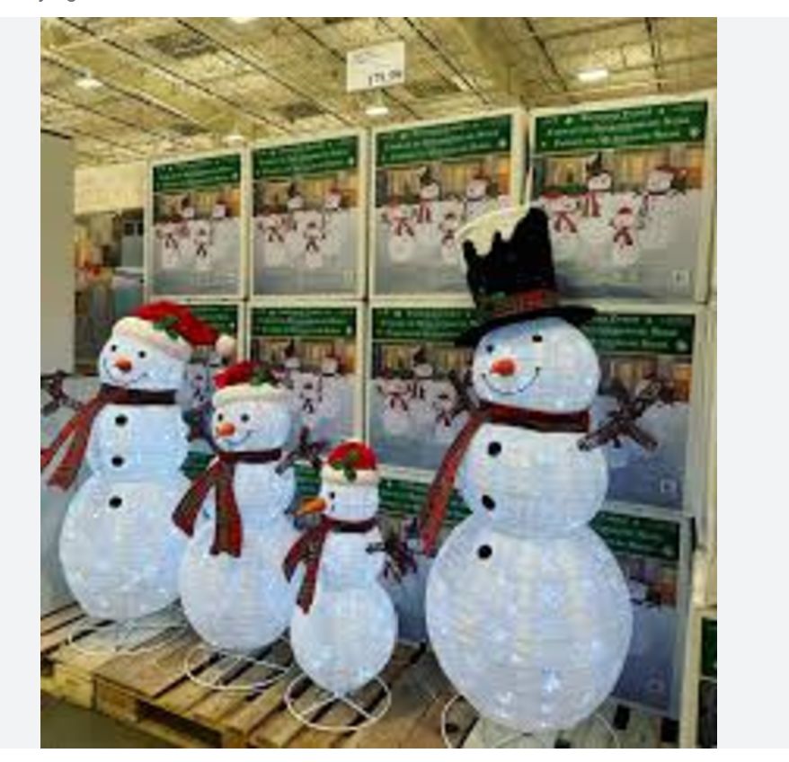 Snowman Set of 4 Outside Display