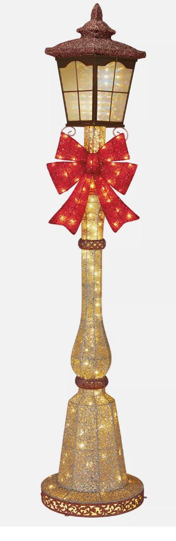 7 FT Lighted Christmas Themed Light Pole 150 Led Lights
