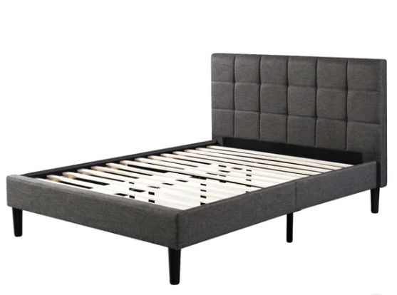 Blackstone by Zinus Upholstered Square Full Stitched Platform Bed