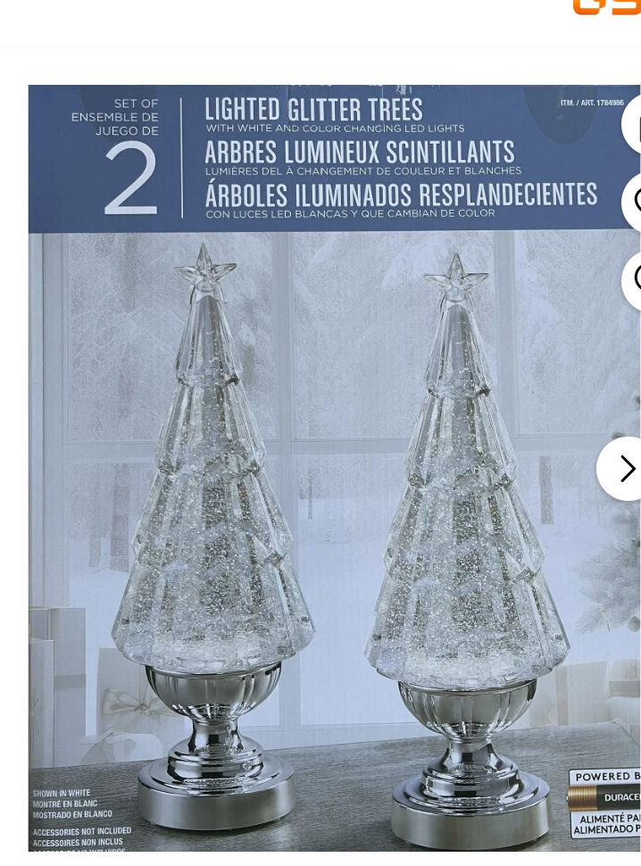 Lighted Glitter Trees 2 pc