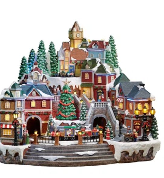 Disney Holiday Village with Lights Action and Sound
