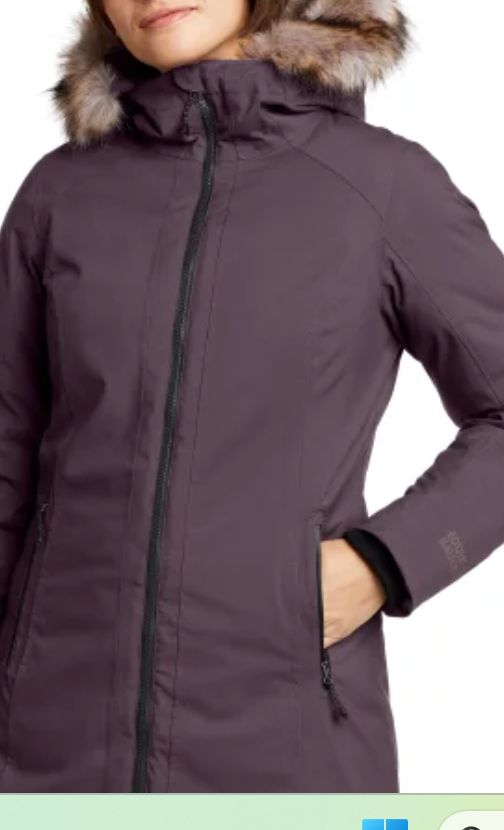 Eddie Bauer Down Parka Small Black