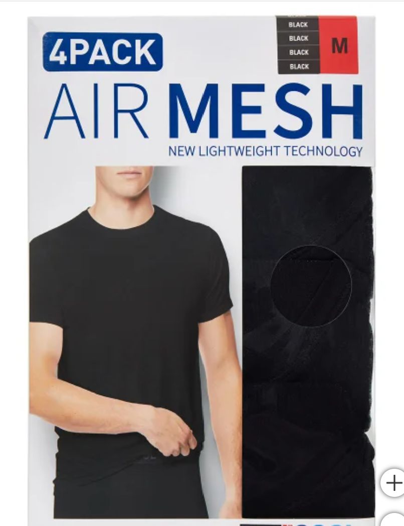 32 Degrees White Air Mesh T-Shirts Size L 4 Pk