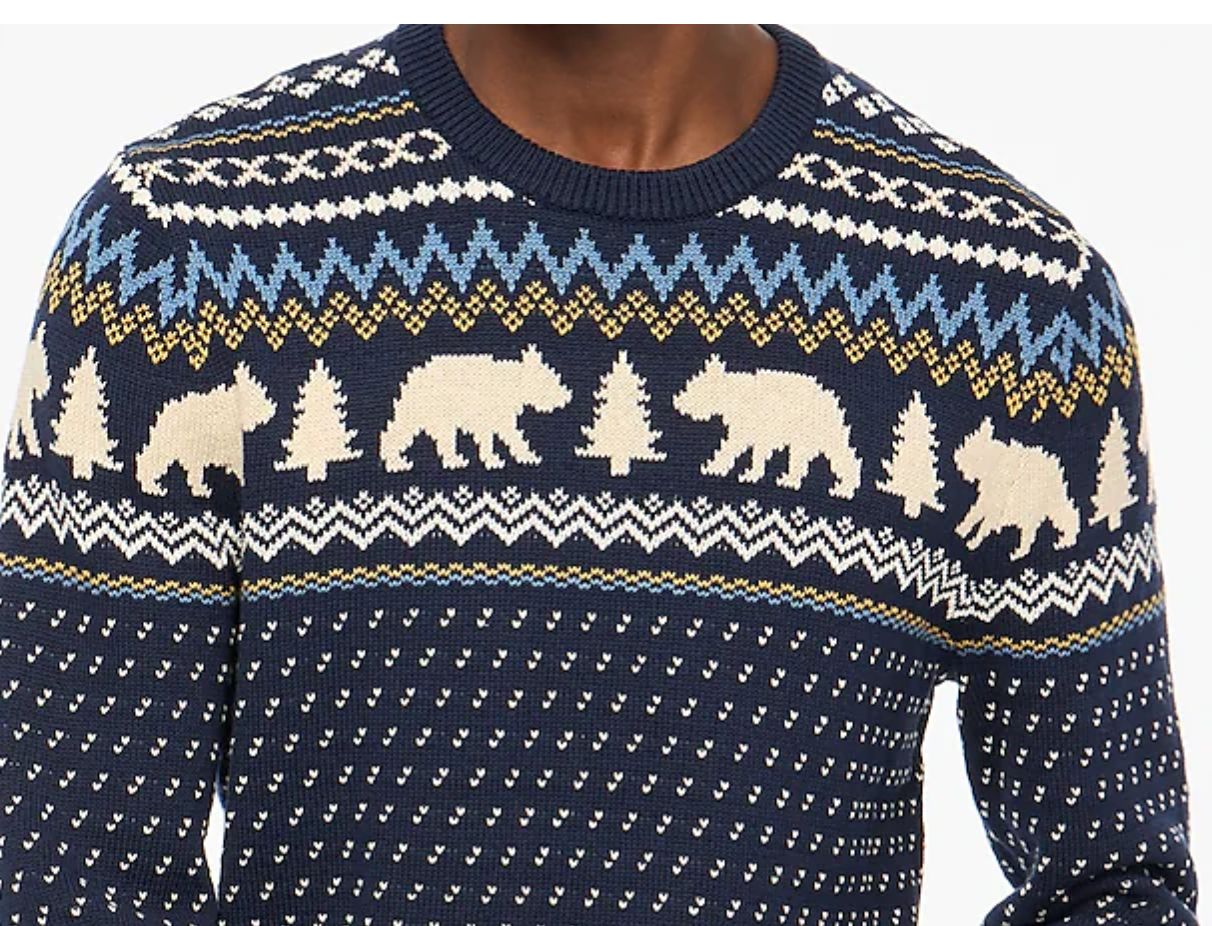 Lnds End Family Holiday Sweater Med
