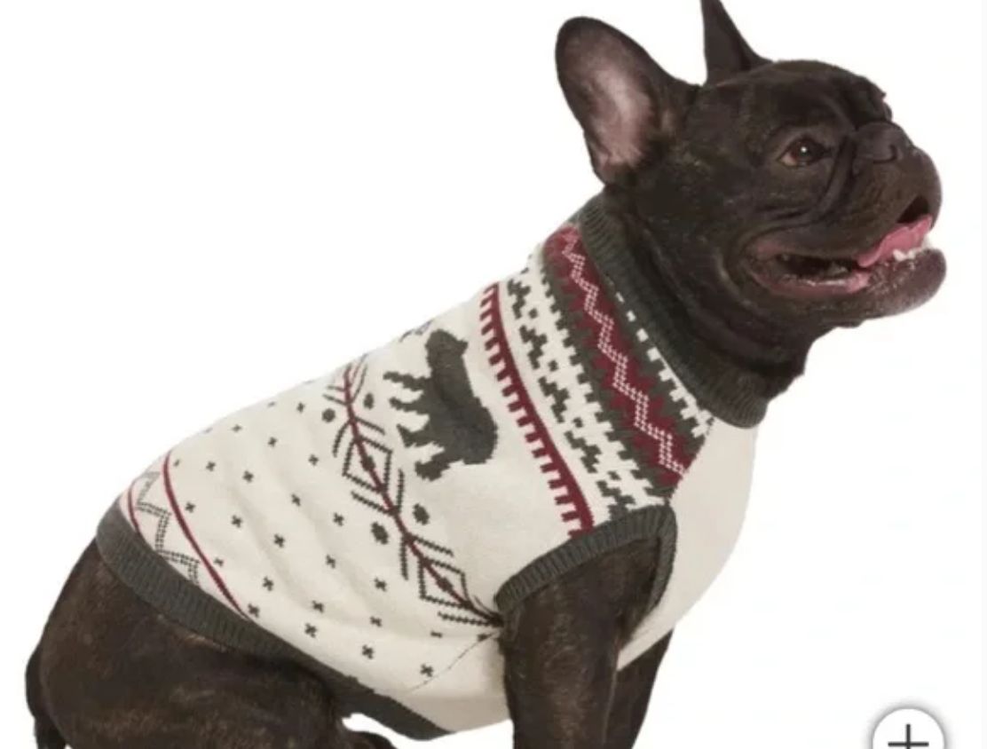 Lands End Holiday Doggie Sweater Vest XL