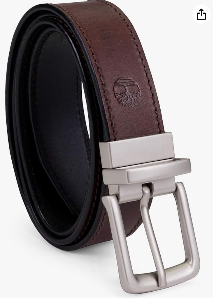 Timberland Leather Brown Belt Fits 32-48 Waist