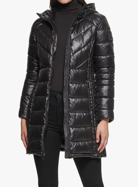 Kenneth Cole  Ladies Black Puffy Jacket Size SM